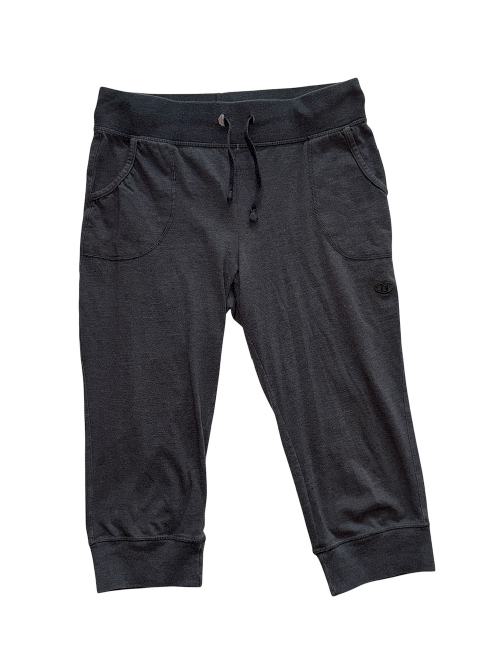 Champion Charcoal Gray Cropped Jogger Sweatpants | Size Medium